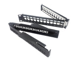 Nexxt Solutions Infrastructure - Patch panel - Cold-rolled steel - Black with silver extrusion - Angled Mod SH 24P 1U