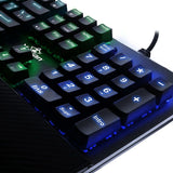 Yeyian YAT1801 teclado Juego USB QWERTY Español Negro, Alámbrico, Interruptor mecánico, LED RGB
