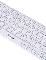 TechZone TZACCBI04 teclado Ratón incluido Hogar RF inalámbrico QWERTY Blanco