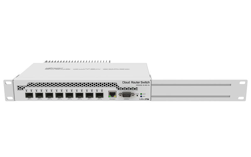 CRS309-1G-8S+IN, Switch, CPU 800MHz, RAM 512MB, 1xGEth, 8xSFP+ de 10Gbps, RouterOS/SwitchOS