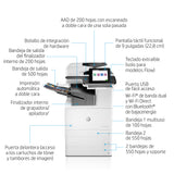 HP Color LaserJet Enterprise Flow LaserJet Enterprise Flow M776zs Inalámbrico Multifunction Color Impresora, Fotocopiadora, escáner; Dúplex Impresora Multifunción Laser WiFi Negro, Blanco