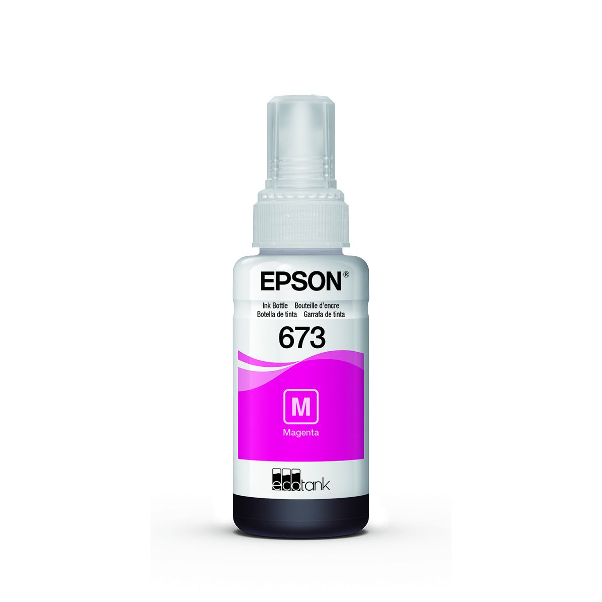 Tanque de Tinta Epson (EcoTank) 673, Magenta, Compatible: L805, L810, L850, L1800, 70ml - T673320-AL