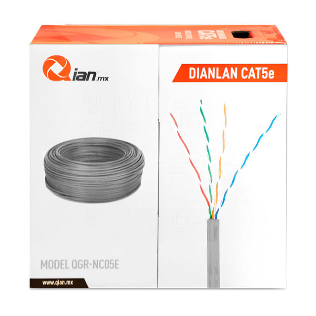 Qian QHR-CAT5E cable de red Gris 305 m U/UTP (UTP) | Cables de red