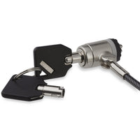 StarTech.com Candado con Cable para Portátil - con Traba de Ranura (Tipo K) - con Llave Cable Negro, Plata Portátil 2 llaves Kensington