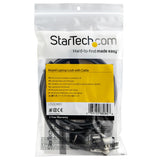 StarTech.com Candado con Cable para Portátil - con Traba de Ranura (Tipo K) - con Llave Cable Negro, Plata Portátil 2 llaves Kensington