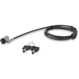 StarTech.com Candado con Cable para Portátil - con Traba de Ranura (Tipo K) - con Llave Cable Negro, Plata Portátil 2 llaves Kensington
