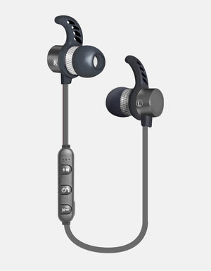 Ginga GI18AUD01BT-GR audífono y auriculare Auriculares Inalámbrico Banda para cuello Llamadas/Música Bluetooth Gris