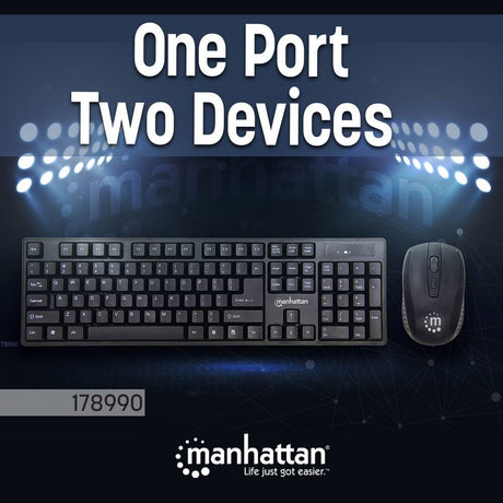 Manhattan 178990 Teclado Universal Inalámbrico RF inalámbrico Completo (100%)
