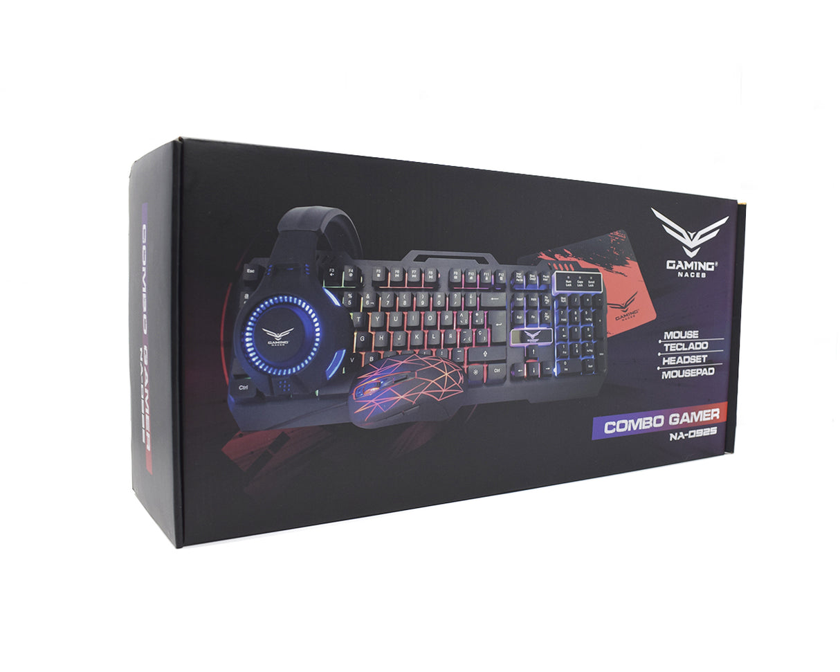 Kit Gamer Naceb Technology NA-0925, USB, Alámbrico, 2400 DPI