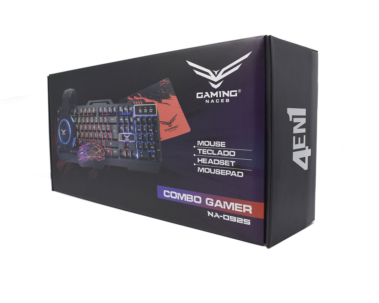 Kit Gamer Naceb Technology NA-0925, USB, Alámbrico, 2400 DPI