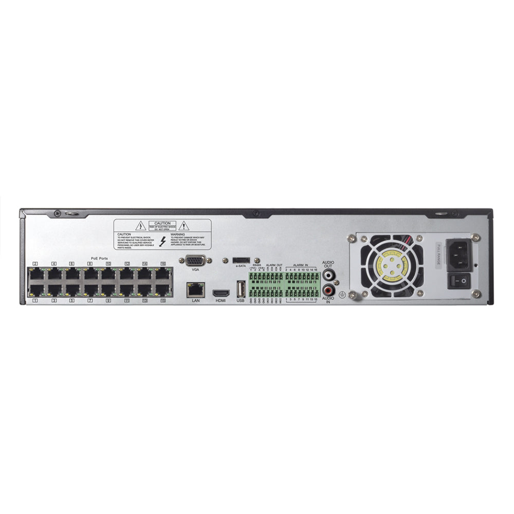 Provision-ISR NVR8-32800F-16P(2U) Grabadore de vídeo en red (NVR) Negro