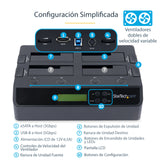 StarTech.com Clonador Borrador Autónomo USB 3.0 / eSATA a SATA de 4 Bahías para Discos Duros y SSDs 1:3 - Docking Statio