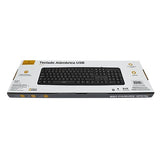 Perfect Choice PC-201038 teclado Hogar USB QWERTY Inglés Negro, Tamaño completo (100%), Alámbrico, Interruptor de membra