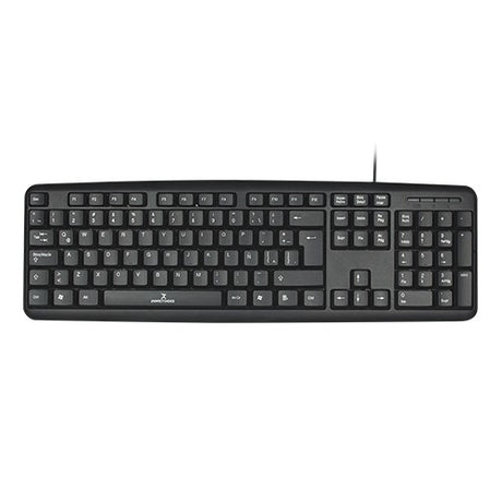 Perfect Choice PC-201038 teclado Hogar USB QWERTY Inglés Negro, Tamaño completo (100%), Alámbrico, Interruptor de membra
