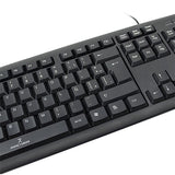 Perfect Choice PC-201038 teclado Hogar USB QWERTY Inglés Negro, Tamaño completo (100%), Alámbrico, Interruptor de membra