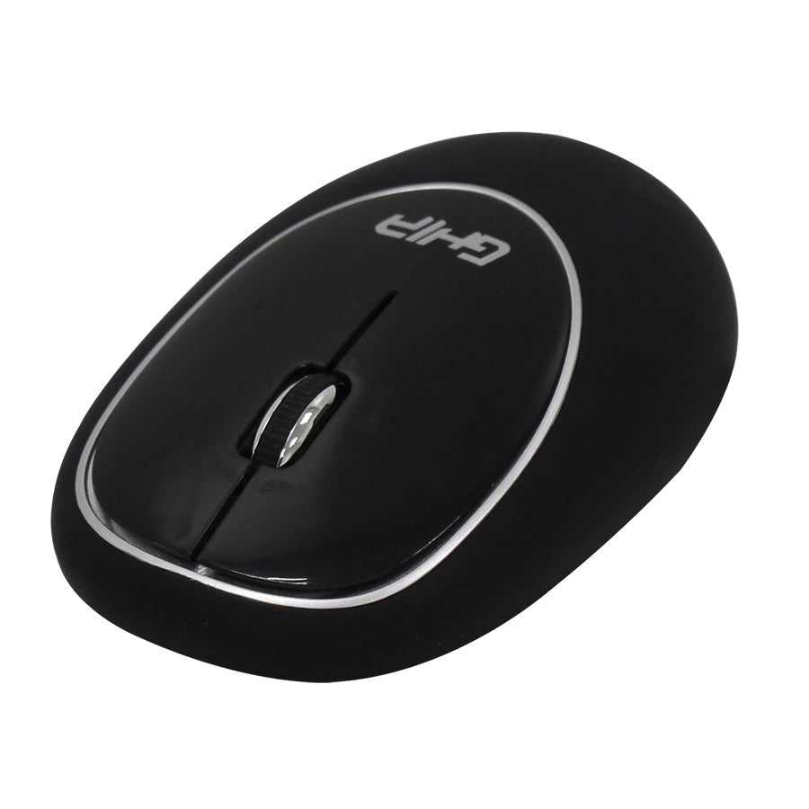 Ghia MS-1247 ratón Viajes Ambidiestro RF inalámbrico 1000 DPI, Negro, GT100NN
