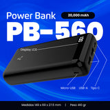 Vorago PB-560 Ión de litio 20000 mAh Negro