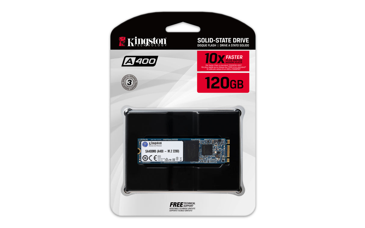 Kingston Technology A400 unidades internas de estado sólido 120 GB M.2 Serial ATA III TLC