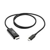 Tripp Lite U444-003-H4K6BE Cable Adaptador USB C a HDMI (M/M) – 4K @ 60 Hz, 4:4:4, Compatible con Thunderbolt 3, Negro, 