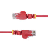 StarTech.com Cable de Red Ethernet CAT6 Delgado sin Enganches Rojo de 10m - Cable RJ45 Snagless Slim de 28AWG - Alambre 