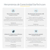 StarTech.com Adaptador Multipuertos USB C de Vídeo 4K a 60Hz, con Hub de 3 Puertos USB-A de 5Gbps, Entrega de Alimentación USB de 100W, Red Ethernet, SD/microSD, Cable de 30cm Laptop Alámbrico USB 3.2 Gen 1 (3.1 Gen 1) Type-C 3 1