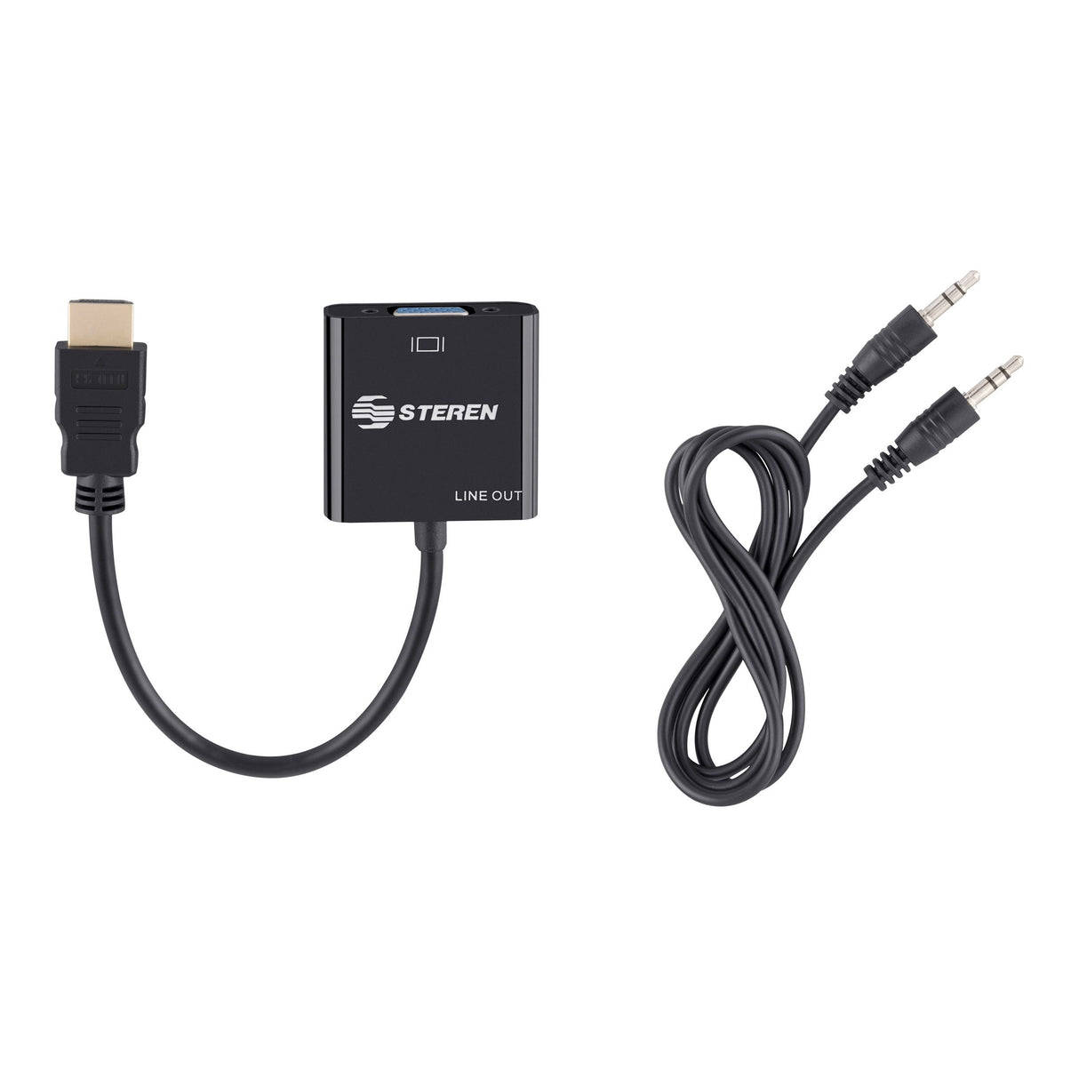 Steren 208-151 adaptador de cable de vídeo Negro