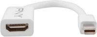 PNY MDP-HDMI-SINGLE-PCK adaptador de cable de vídeo Mini DisplayPort Blanco, Macho, Hembra, Derecho