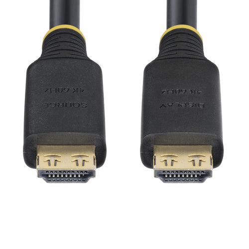 StarTech.com Cable HDMI de Alta Velocidad Activo de 15m - Conectores de Agarre - UHD 4K60Hz/1440p 144Hz - 18Gbps - HDR10