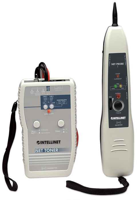 Intellinet Generador de tonos y probador Cable RJ-45 Gris Si Alcalino