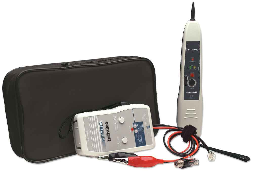 Intellinet Generador de tonos y probador Cable RJ-45 Gris Si Alcalino