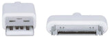 Manhattan Cable iLynk USB para iPod / iPhone Cable Blanco 1,2 m USB A Apple 30-pin