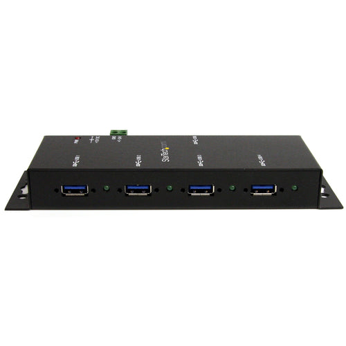 StarTech.com Hub Concentrador USB 3.0 de 4 Puertos - 5Gbps - Ladrón USB-A Industrial de Metal - de Montaje en Carril DIN