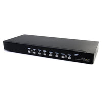 StarTech.com Conmutador Switch KVM 8 Puertos de Vídeo VGA HD15 USB 2.0 USB A y Audio - 1U Rack Estante Interruptores KVM