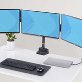 StarTech.com Soporte de Escritorio para 3 Monitores VESA 75x75/100x100 de 27 Pulgadas - Grommet o Abrazadera en C - Ajus