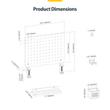 StarTech.com Tablero Perforado de Sobremesa con Abrazadera - Panel Perforado Metalico - Organizador de Acero con Accesor