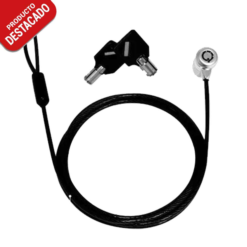 TechZone TZCKL01-BULK cable antirrobo Negro, Acero inoxidable 1.8 m, Cerradura con combinación