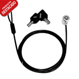 TechZone TZCKL01-BULK cable antirrobo Negro, Acero inoxidable 1.8 m, Cerradura con combinación