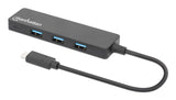 Manhattan Hub/dock USB-C, puertos (4): 4x USB-A, 5 Gbps (USB 3.0), Alimentado por USB (no requiere alimentación externa), equivalente a HB30CM4AB hubs de interfaz USB 3.2 Gen 1 (3.1 Gen 1) Type-C USB 3.2 Gen 1 (3.1 Gen 1) Type-A 4 4