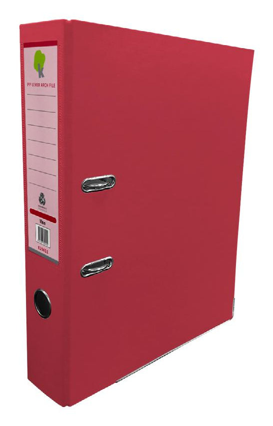 Techmakro KIT-0121 carpeta de cartón Carta Rojo, Anillo D, Almacenamiento, Cloruro de polivinilo (PVC)