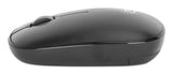 Manhattan Ratón óptico inalámbrico MW3050, negro, 1200 dpi, 2,4 GHz (hasta 10 m), USB, ambidiestro, 3 botones con rueda, receptor nano USB-A, pila AA incluida, base de baja fricción, garantía 3 años Ratón 1 Vertical Universal Óptico