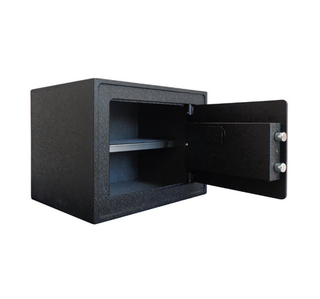 XE Seguridad CFBM-30 caja fuerte Caja fuerte portátil Negro, Lector de huellas dactilares, Llave, Cerradura con combinac