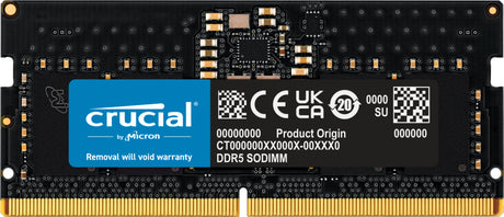 Crucial CT8G56C46S5 módulo de memoria 8 GB 1 x 8 GB DDR5 262-pin SO-DIMM ECC, 5600 MHz