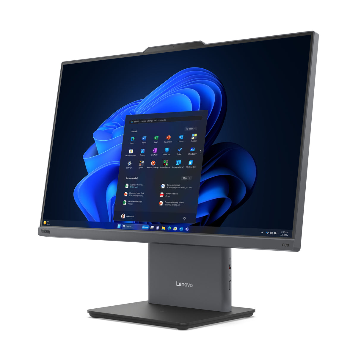 Lenovo ThinkCentre neo 50a all-in-one pcs 60,5 cm (23.8") 1920 x 1080 Pixeles Full HD 16:9