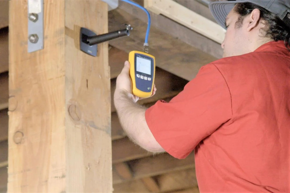 Fluke MicroScanner PoE Examinador PoE Negro, Azul, Amarillo, PoE testing, 460 m, LCD