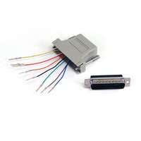 StarTech.com GC258MF Cambiadores de género para cables DB-25 RJ-45 Gris