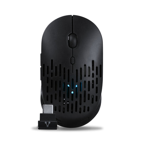 Vorago MO-208 ratón Diestro RF inalámbrico + bluetooth Óptico 2400 DPI, Negro