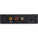 StarTech.com Caja Convertidora HDMI a RCA con Audio convertidores de señal de vídeo Conversor de vídeo activo Negro REACH, FCC 1920 x 1080 Pixeles