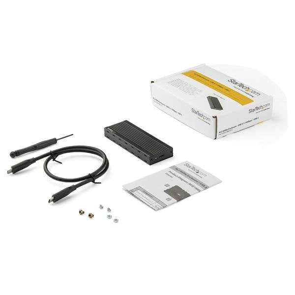 StarTech.com Caja M.2 NVMe para SSD PCIe - Caja USB 3.1 Gen 2 Type-C - USB Tipo C cajas para discos duros externos 1 M.2 cm (M.2") M.2 30,42,60,80 mm
