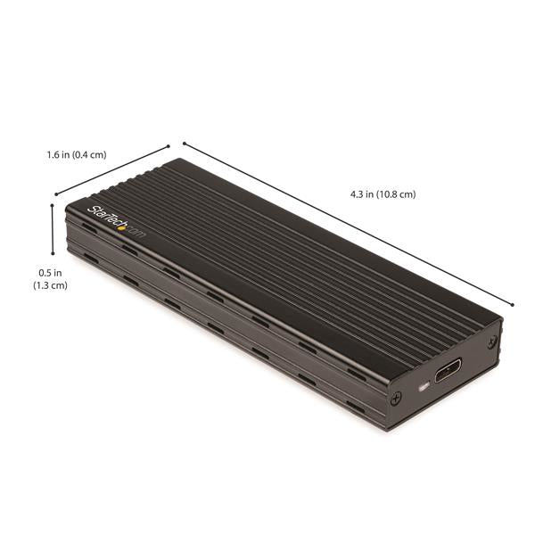 StarTech.com Caja M.2 NVMe para SSD PCIe - Caja USB 3.1 Gen 2 Type-C - USB Tipo C cajas para discos duros externos 1 M.2 cm (M.2") M.2 30,42,60,80 mm
