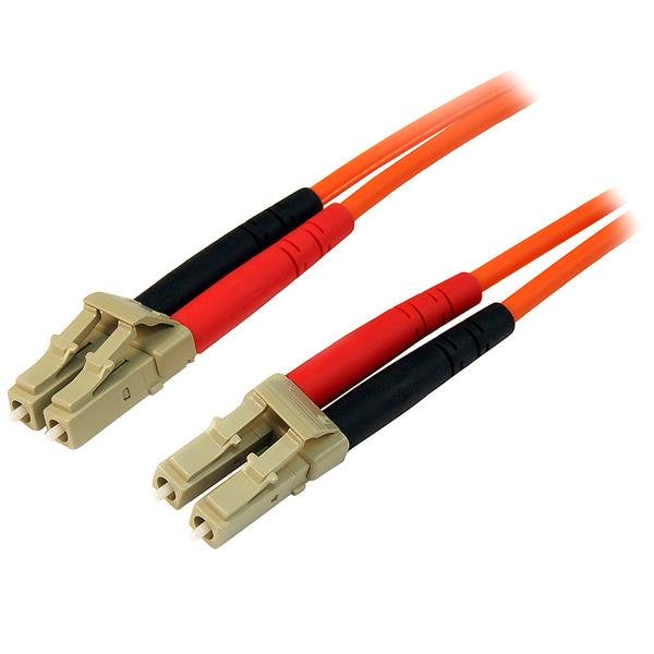 StarTech.com Cable 2m Red Multimodo Dúplex Fibra Óptica LC-LC 50/125 - Patch Duplex